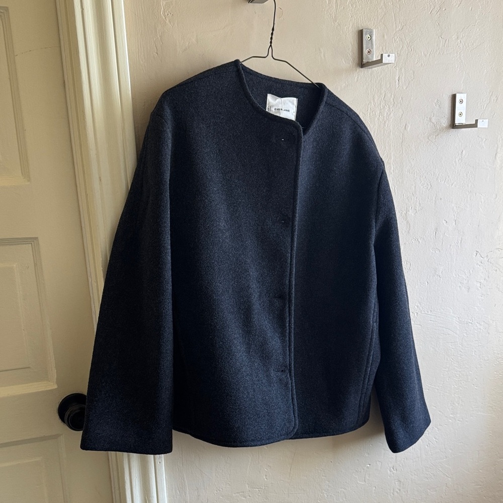 Everlane Dark Gray Wool Blend Overcoat